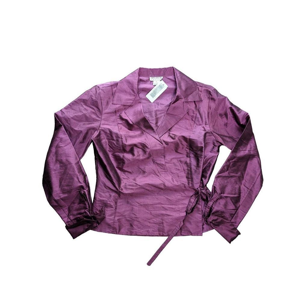 Allison Taylor Women's Silk Wrapped Blouse - Size 6